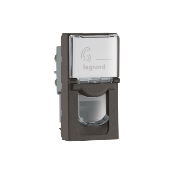 Legrand Nextgen Myrius RJ 11 Telephone Socket 1Module - Charcoal Grey (679462)