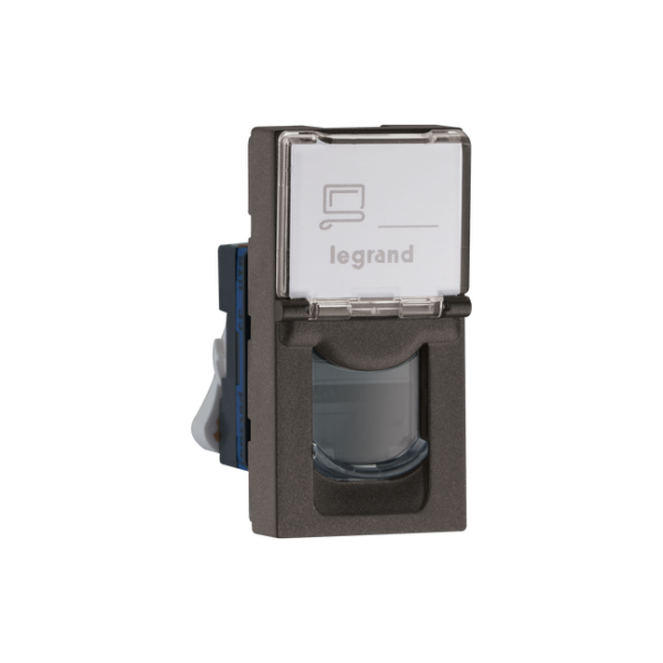 Legrand Nextgen Myrius RJ 45 Cat 6 UTP 1Module - Charcoal Grey (679465)