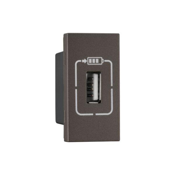 Legrand Nextgen Myrius USB Charger Type A 1500 mA 1Module - Charcoal Grey (679488)