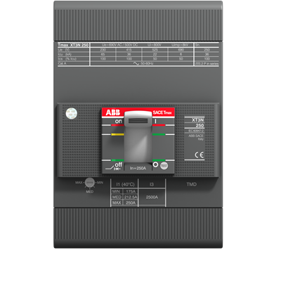 ABB Tmax XT3 MCCB - image for illustration purpose only; supplied reference and rating are stated on the product page.