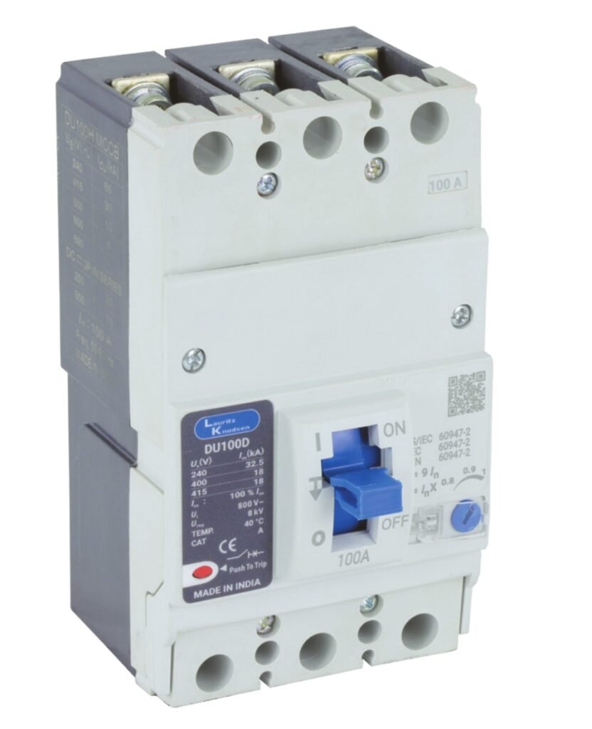 L&T DU100D MCCB 100A (80-100A) 4 Pole 18kA Thermal Magnetic | CM90518OOKO