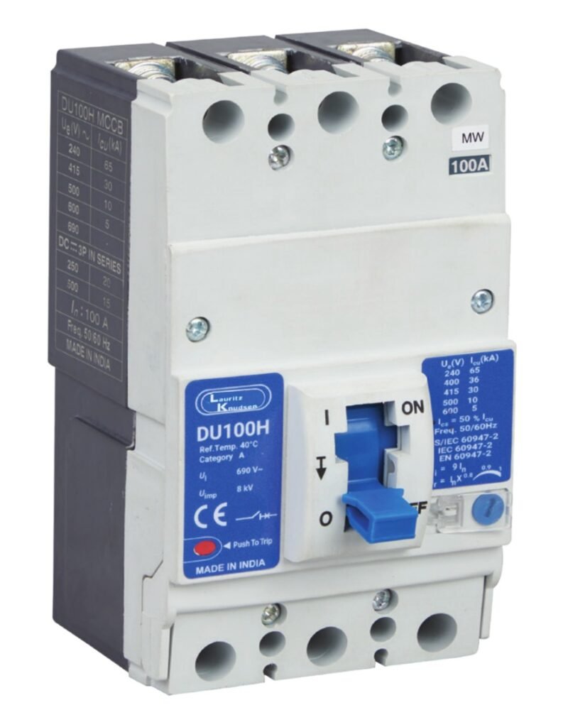 L&T DU125H MCCB 125A (100-125A) 4 Pole 30kA Thermal Magnetic | CM90679OOLO (image for illustration purpose only)