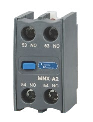 L&T MNX / MCX front add-on auxiliary contact block - image for illustration purpose only