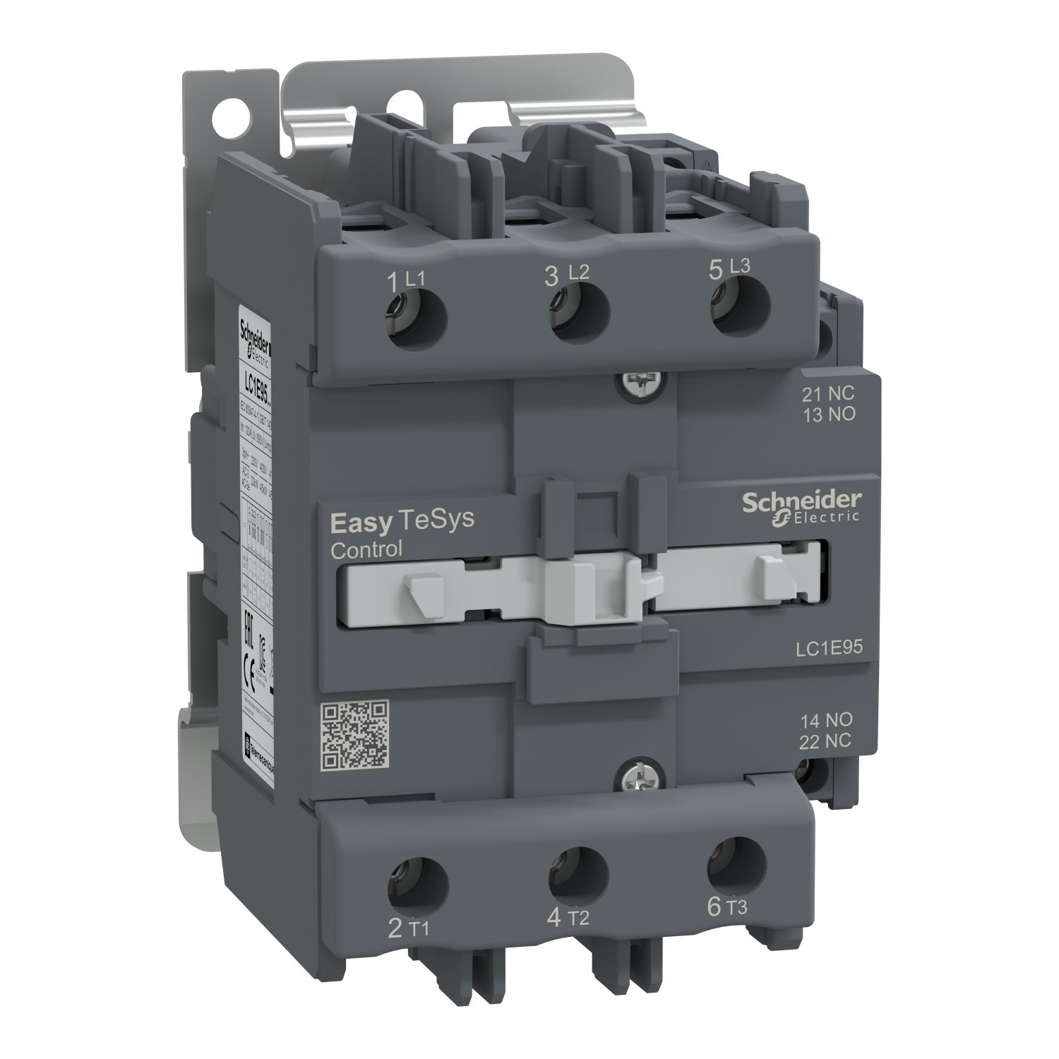 schneider-lc1e95m7-contactor Schneider Easy TeSys Contactor 80A 3 Pole 220V AC 1 NO + 1 NC Aux | LC1E80M7 - Image 1